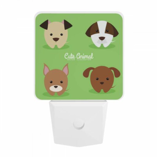 Night Light, Four Different Colored Dogs Are Shown In A Row. -Nuas Diy Shop bde11666ec8561e377f85168fc6f5a805cd73f9e