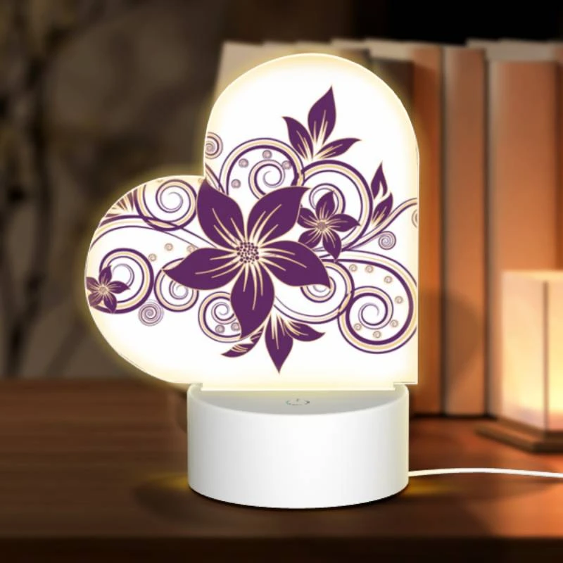 Love Acrylic Night Light, A purple flower with a gold swirl around it. Love Acrylic Night Light, A Purple Flower With A Gold Swirl Around It. -Nuas Diy Shop be02c6b719f71442a63a701a222af6be67cf93a0