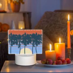 Rectangular Acrylic Night Light, A Colorful Poster Of A Sunset With Palm Trees. -Nuas Diy Shop be5cc9c7adeff5b02d1e7e364e1009d44ef3e2fc