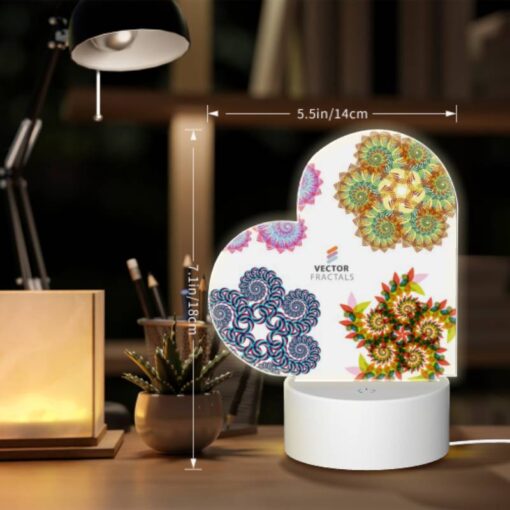 Love Acrylic Night Light, Four Different Colored Spiral Designs. -Nuas Diy Shop bf11b01cee10e8b0fd32300fdfd6cc9835806f64