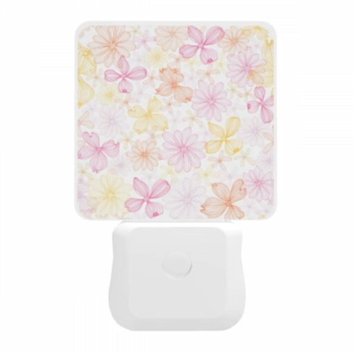Night Light, A Pink And Yellow Flower Pattern. -Nuas Diy Shop bf3746e608fd0048cbf06b0257e342a42a726735