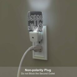 Night Light, A Black And White Sign That Says "Happy Halloween". -Nuas Diy Shop bf58c88c95aabfccd9abe03cba83072f96a8e23d