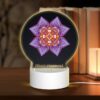 Round Acrylic Night Light, A Purple And Orange Flower With A Yellow Center. -Nuas Diy Shop bf68baca07aa4ba68ad82d20c841a39791b564ad