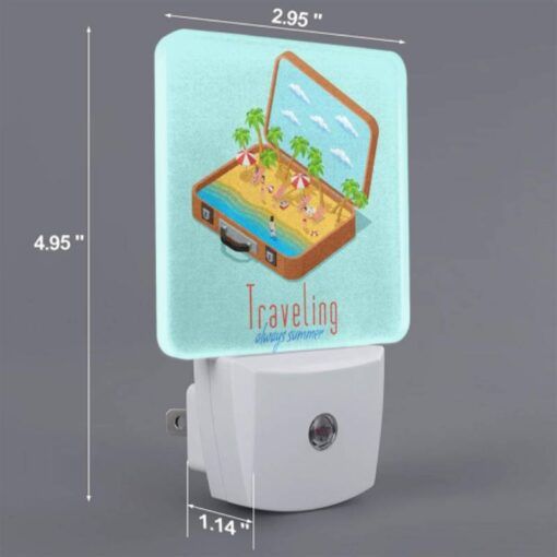 Night Light, A Cartoon Suitcase With A Beach Scene Inside. -Nuas Diy Shop bfd632cb778905df95c93552f7112c642485d668