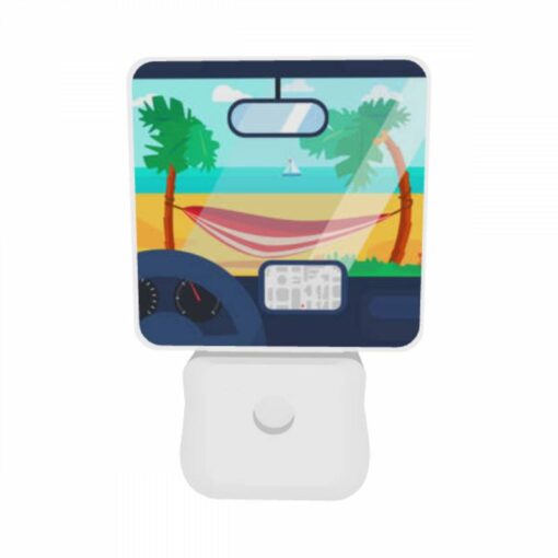 Night Light Set Of 2, A Car's Dashboard With A Map And A Hammock In The Background. -Nuas Diy Shop bfdb90e58808b02fb70e5bc99617da1496fa8bf2