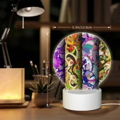 Round Acrylic Night Light, Four Different Colored Designs Of A Leaf. -Nuas Diy Shop c012ff036955bb80d7b6f06285aeadc3c3fd47f4
