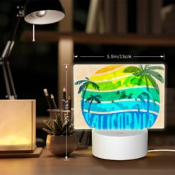 Rectangular Acrylic Night Light, A Colorful Map Of California With A Sun In The Middle. -Nuas Diy Shop c0828a2006255af2bee512faba0d2ffb2c6931b1
