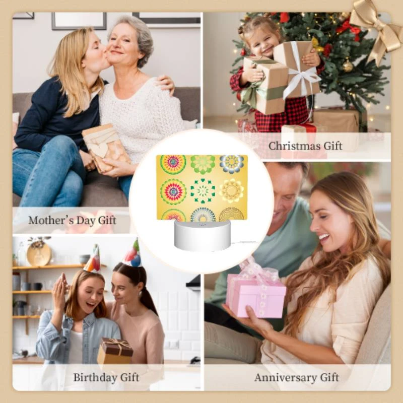 Rectangular Acrylic Night Light, A collection of colorful geometric shapes. Rectangular Acrylic Night Light, A Collection Of Colorful Geometric Shapes. -Nuas Diy Shop c1518399790cf358a5b5b01b84bcfe84c143f068