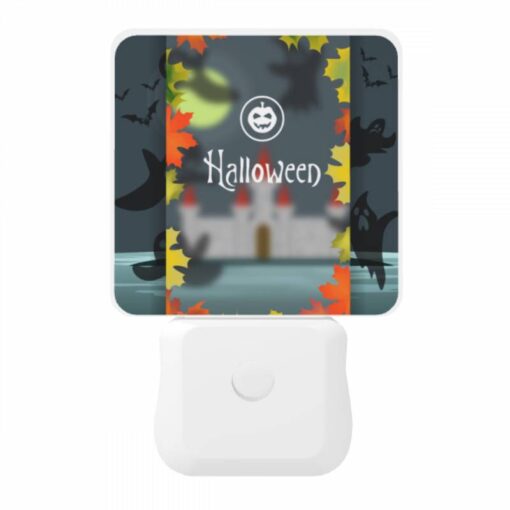 Night Light, A Halloween Poster With A Castle And Bats. -Nuas Diy Shop c15a7832f7b19f5e366c2db6f33cb33e7221412d