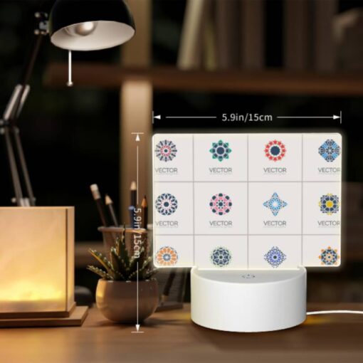 Rectangular Acrylic Night Light, A Collection Of Different Colored Geometric Shapes. -Nuas Diy Shop c18744159da13b6ed1fec205212f759a9af3c7d0