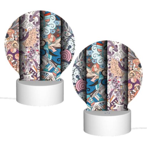 Round Acrylic Night Light, Three Colorful Designs Are Displayed On A Row. -Nuas Diy Shop c1e32957dad7ff7e5ee47d4094c4ea2887feab69