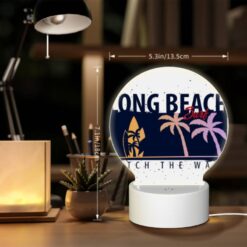 Round Acrylic Night Light, A Logo For Long Beach Surf. -Nuas Diy Shop c29b278db61a035d7ff2baec1e0eb339e0b23658