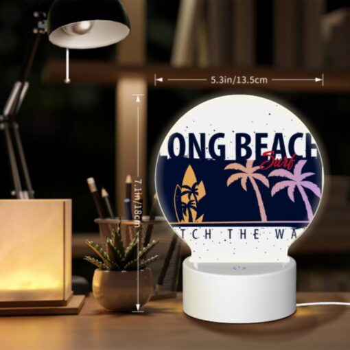 Round Acrylic Night Light, A Logo For Long Beach Surf. -Nuas Diy Shop c29b278db61a035d7ff2baec1e0eb339e0b23658