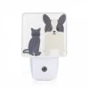 Night Light, A Black Cat And A Black And White Dog Standing Next To Each Other. -Nuas Diy Shop c2a2656adc9120a4081dd8417415c2f68cbf2f9e