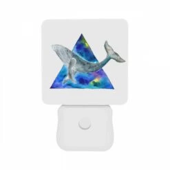 Night Light Set Of 2, A Blue And White Whale Is Shown In A Triangle Shape. -Nuas Diy Shop c2ba0abeb21555195db3b93a336c59258200e0eb