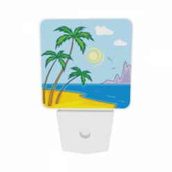 Night Light Set Of 2, A Sunny Day At The Beach With Palm Trees And A Beautiful Blue Ocean. -Nuas Diy Shop c31c678f63493edac27763258a1eb1f939a4318f