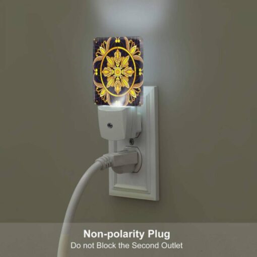 Night Light Set Of 2, A Colorful Flower Design With A Yellow Center. -Nuas Diy Shop c322796e8577888452f94f96444f87f8b67bdaf5