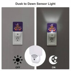 Night Light Set Of 2, A Purple Background With A Halloween Sign And Skeletons. -Nuas Diy Shop c3b4a10ec1df3e83bed976fcb5f6b538891730c6