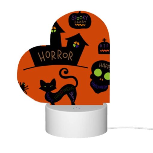 Love Acrylic Night Light, A Halloween Themed Poster With A Cat And A Skull. -Nuas Diy Shop c450c496883d718d2d6948c07feef326ebbf4f93