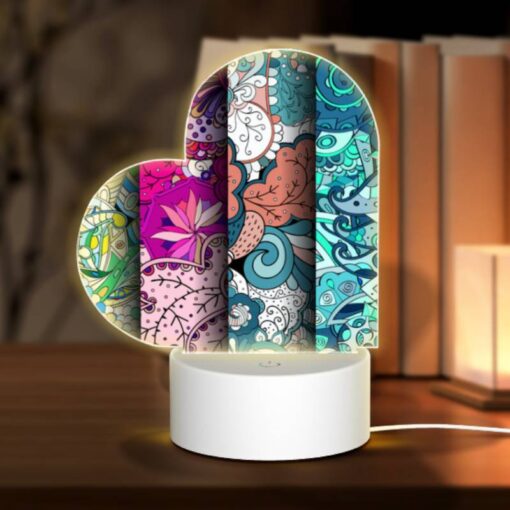 Love Acrylic Night Light, Four Different Colored Designs Of Flowers. -Nuas Diy Shop c4ccf9dc16ab489ee655d16691bbf33da6a92654