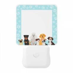 Night Light, A Group Of Dogs And A Cat Are Standing In Front Of A White Frame. -Nuas Diy Shop c58eb528c2602eaecfead59ad2791f164ce5da91