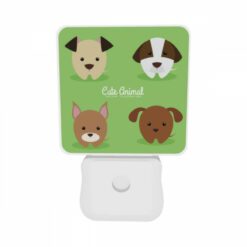 Night Light Set Of 2, Four Different Colored Dogs Are Shown In A Row. -Nuas Diy Shop c59b218d9e6eb5ee6e1df68c7334e0586bd91d71