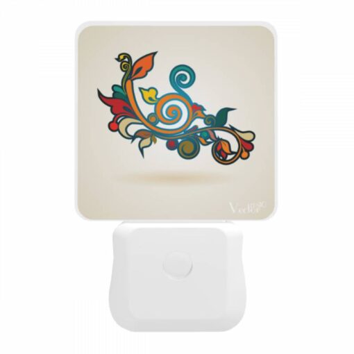 Night Light, A Colorful And Swirly Design With Leaves And Flowers. -Nuas Diy Shop c5ae6117b09d439f577f26b2e062e9142a5b473d