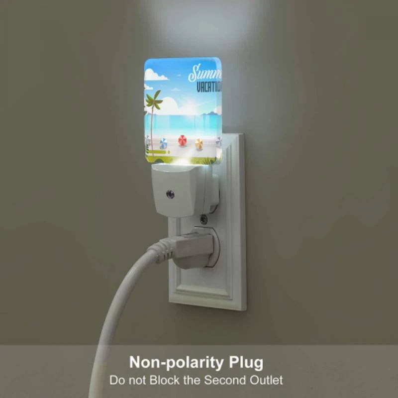 Night Light Set of 2, A colorful beach scene with palm trees and umbrellas. Night Light Set Of 2, A Colorful Beach Scene With Palm Trees And Umbrellas. -Nuas Diy Shop c5b2e269dfe2f456036b88c966246754632c6bf2