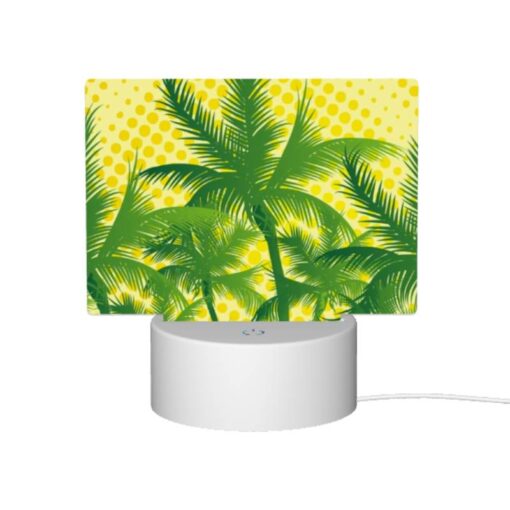 Rectangular Acrylic Night Light, A Bunch Of Palm Trees With Yellow Polka Dots. -Nuas Diy Shop c6ccf1a6f36836982f98ffcd3216e6ba4dc499ef
