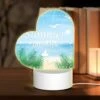 Love Acrylic Night Light, A Picture Of A Beach With A Boat And A Seagull Flying Over The Water. -Nuas Diy Shop c7079acc04614bd3f6c6d251a4a7f19a8a4e98a9