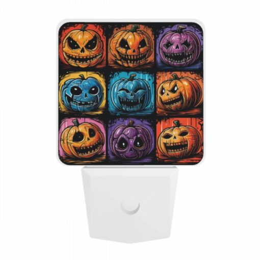 Night Light, A Collection Of Halloween Pumpkins With Different Expressions. -Nuas Diy Shop c7dff941b899539d412a29262a74520fd936e9d2