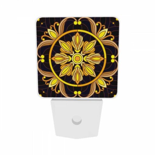 Night Light Set Of 2, A Colorful Flower Design With A Yellow Center. -Nuas Diy Shop c7f755b6acec90e68ff425f0149344744cad1796
