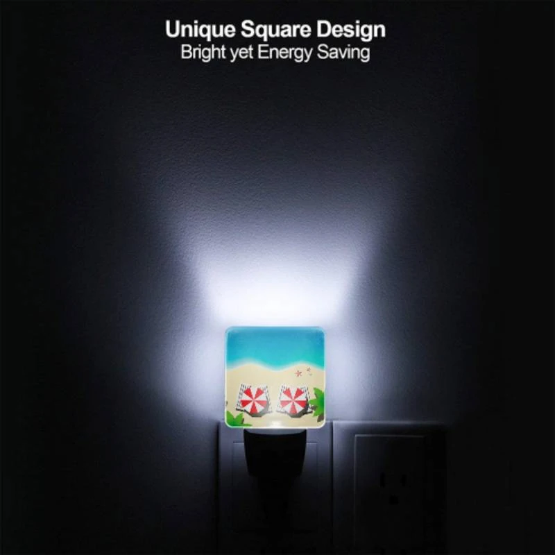 Night Light Set of 2, Two red and white striped umbrellas on a beach. Night Light Set Of 2, Two Red And White Striped Umbrellas On A Beach. -Nuas Diy Shop c80498c814c9d5709918d21f10c068c5502d2ccf