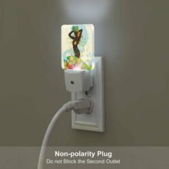 Night Light Set Of 2, A Woman Wearing A Grass Skirt And A Star Headband Is Posing For A Picture. -Nuas Diy Shop c823dcf1fec69578fb8c831809def98165968726