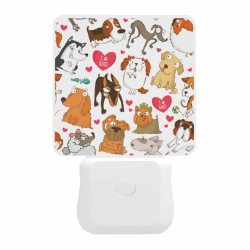 Night Light, A Collection Of Cartoon Dogs With Hearts Around Them. -Nuas Diy Shop c8b9b6ec886c3aa9f94bd4cd9990a550874655a1