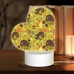 Love Acrylic Night Light, A Colorful Pattern Of Animals And Plants.