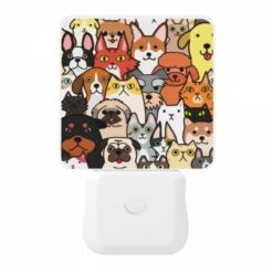 Night Light, A Colorful Cartoon Of Various Cats And Dogs. -Nuas Diy Shop c90756242c3fe59571f93b854c8749cb9b473fb1