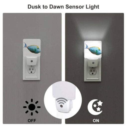 Night Light Set Of 2, A Blue And Yellow Fish With A Green Eye. -Nuas Diy Shop c9324bd201f45e4fd662a54c978fc1454384f2b8 1