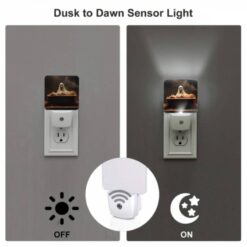 Night Light Set Of 2, A Skeleton Is Sitting On A Coffin With A Pumpkin On It. -Nuas Diy Shop c9d926480523876e5543ca2f4eaa08cf0840af88