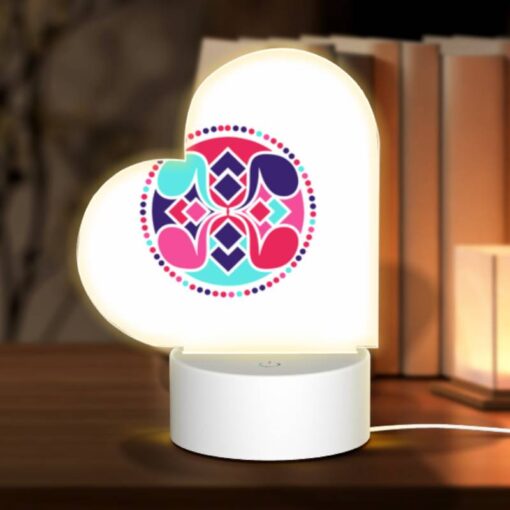 Love Acrylic Night Light, A Colorful Circle With A Pink And Blue Design. -Nuas Diy Shop ca42bf9e8daf1d1f31898a0765028647db4233f8