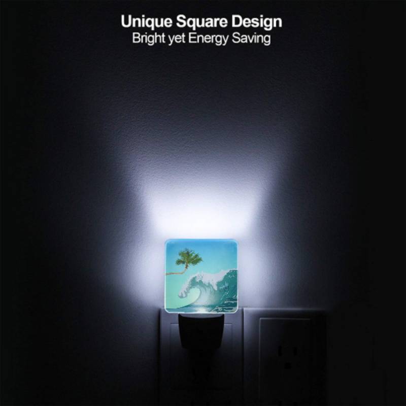 Night Light, A large wave with a palm tree in the background. Night Light, A Large Wave With A Palm Tree In The Background. -Nuas Diy Shop ca8ccd6817c883ea049ee7fc97a3dd93b977a787