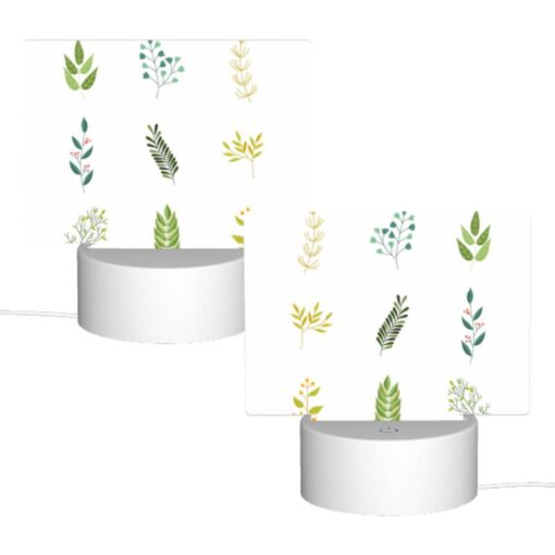 Rectangular Acrylic Night Light, A Collection Of Six Different Types Of Plants. -Nuas Diy Shop ca8eb2d6e0336d9d97fad5bc1855b741a9c71e33