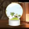 Round Acrylic Night Light, A Cartoon Of A Hill With A Palm Tree And A Bottle Of Wine. -Nuas Diy Shop ca9d8f1262a94ce68c78ae8a1c088c319ff4a4b3