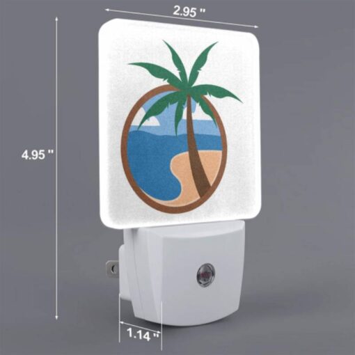 Night Light, A Picture Of A Palm Tree On A Beach. -Nuas Diy Shop cb04f97e3676bd55c078b800c9f4f2563f23291b