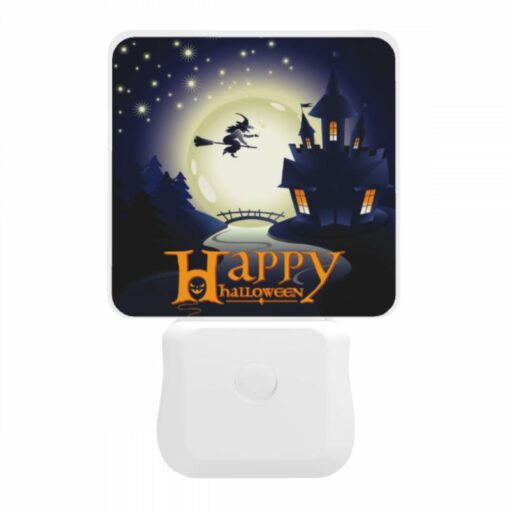 Night Light, A Witch On A Broom Flies Over A Castle During A Halloween Celebration. -Nuas Diy Shop cbdec7f7f7684edee7b1df1cf6855628ce898fe1