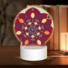 Round Acrylic Night Light, A Colorful Flower Design With A Yellow Center. -Nuas Diy Shop cc1401c13b3a51cd6fcc9b24240ddcdb9f8ff2df