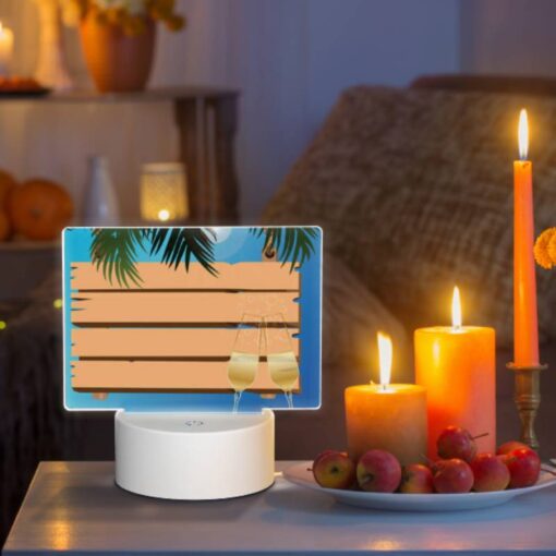 Rectangular Acrylic Night Light, Two Glasses Of Champagne Are Placed On A Wooden Pallet -Nuas Diy Shop cc3e4d2cd3fac022f221e5cf7f7384af01729d32