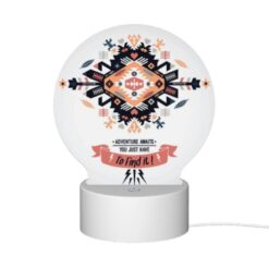 Round Acrylic Night Light, A Colorful Design With The Words "Adventure Awaits You Just Have To Find It!" -Nuas Diy Shop cc60b3d95b9fe519be97b9bfa512c0e867b0fab6