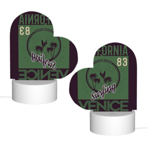 Love Acrylic Night Light, A Green And White Surfing Logo For Venice Beach. -Nuas Diy Shop cc698e52a81faffcc0d98c380a12b8932b252d38