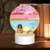 Round Acrylic Night Light, A Colorful Beach Scene With A Man Sitting On The Sand And A Guitar Nearby. 2 Round Acrylic Night Light, A Colorful Beach Scene With A Man Sitting On The Sand And A Guitar Nearby. -Nuas Diy Shop cc812817a05506727d29faba1745c22e104dcd18